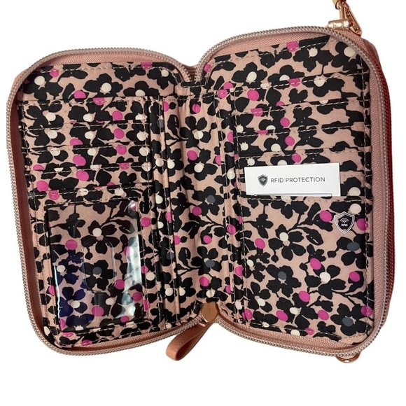 Vera Bradley Wristlet Iconic RFID All-in-One Crossbody (Rose Gold Shimmer) NWT - Picture 3 of 3